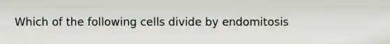 Which of the following cells divide by endomitosis