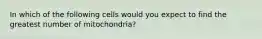 In which of the following cells would you expect to find the greatest number of mitochondria?