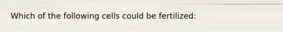 Which of the following cells could be fertilized: