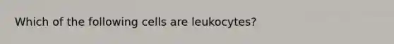 Which of the following cells are leukocytes?