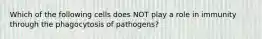 Which of the following cells does NOT play a role in immunity through the phagocytosis of pathogens?