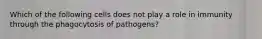 Which of the following cells does not play a role in immunity through the phagocytosis of pathogens?