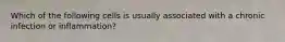 Which of the following cells is usually associated with a chronic infection or inflammation?