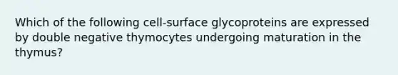 Which of the following cell-surface glycoproteins are expressed by double negative thymocytes undergoing maturation in the thymus?