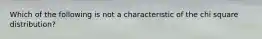 Which of the following is not a characteristic of the chi square distribution?