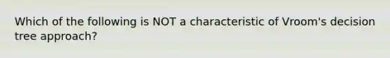 Which of the following is NOT a characteristic of Vroom's decision tree approach?