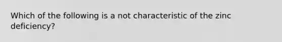 Which of the following is a not characteristic of the zinc deficiency?