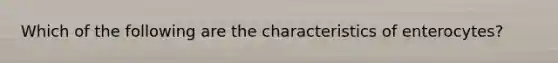 Which of the following are the characteristics of enterocytes?