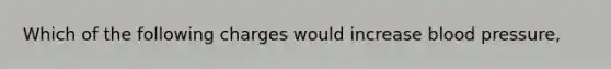 Which of the following charges would increase blood pressure,