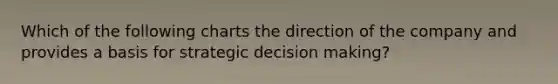 Which of the following charts the direction of the company and provides a basis for strategic decision making?