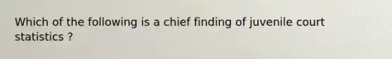 Which of the following is a chief finding of juvenile court statistics ?