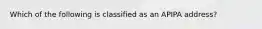 Which of the following is classified as an APIPA address?