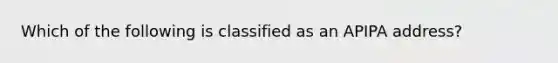 Which of the following is classified as an APIPA address?