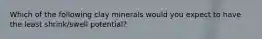 Which of the following clay minerals would you expect to have the least shrink/swell potential?