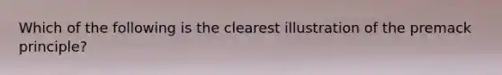 Which of the following is the clearest illustration of the premack principle?