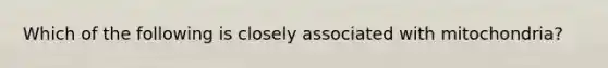 Which of the following is closely associated with mitochondria?