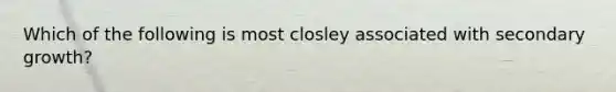 Which of the following is most closley associated with secondary growth?