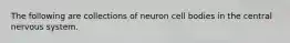 The following are collections of neuron cell bodies in the central nervous system.