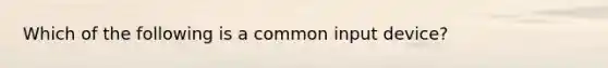 Which of the following is a common input device?