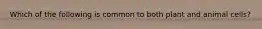 Which of the following is common to both plant and animal cells?