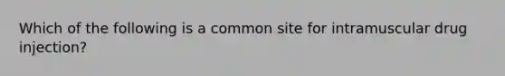 Which of the following is a common site for intramuscular drug injection?