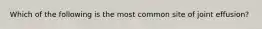 Which of the following is the most common site of joint effusion?