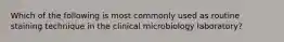 Which of the following is most commonly used as routine staining technique in the clinical microbiology laboratory?