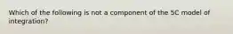 Which of the following is not a component of the 5C model of integration?