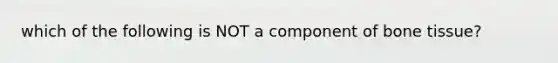 which of the following is NOT a component of bone tissue?