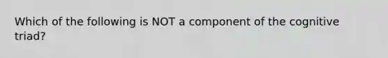 Which of the following is NOT a component of the cognitive triad?