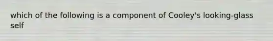 which of the following is a component of Cooley's looking-glass self