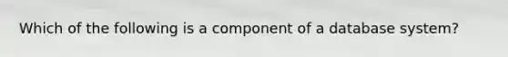 Which of the following is a component of a database system?