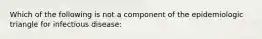 Which of the following is not a component of the epidemiologic triangle for infectious disease: