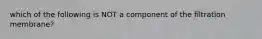 which of the following is NOT a component of the filtration membrane?