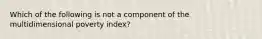 Which of the following is not a component of the multidimensional poverty index?