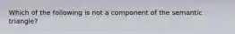 Which of the following is not a component of the semantic triangle?