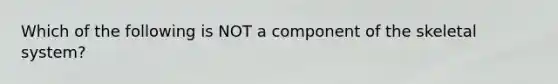 Which of the following is NOT a component of the skeletal system?