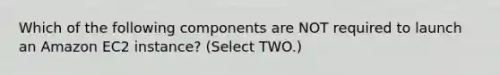 Which of the following components are NOT required to launch an Amazon EC2 instance? (Select TWO.)