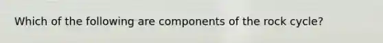 Which of the following are components of the rock cycle?