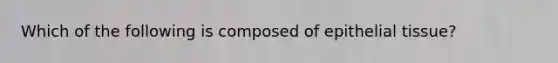 Which of the following is composed of epithelial tissue?