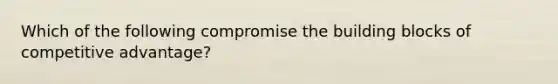 Which of the following compromise the building blocks of competitive advantage?