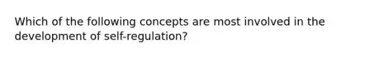 Which of the following concepts are most involved in the development of self-regulation?