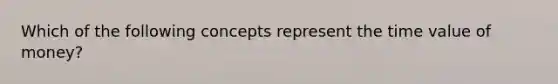 Which of the following concepts represent the time value of money?