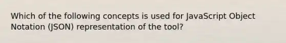 Which of the following concepts is used for JavaScript Object Notation (JSON) representation of the tool?