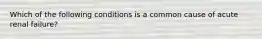 Which of the following conditions is a common cause of acute renal failure?