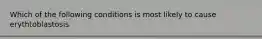 Which of the following conditions is most likely to cause erythtoblastosis