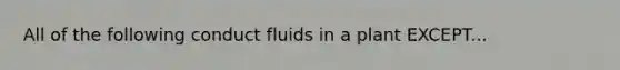 All of the following conduct fluids in a plant EXCEPT...