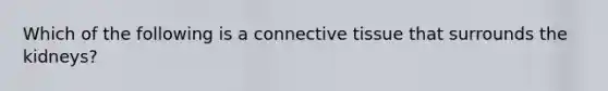 Which of the following is a connective tissue that surrounds the kidneys?