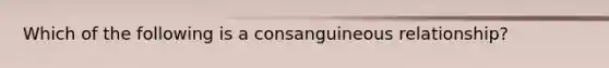 Which of the following is a consanguineous relationship?