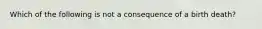 Which of the following is not a consequence of a birth death?